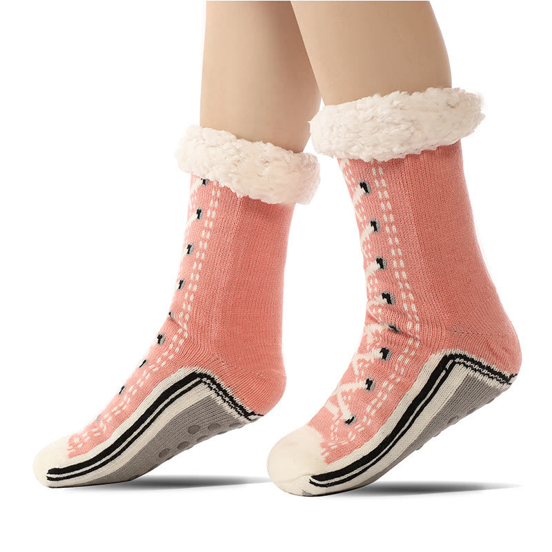 Slipper-Socken mit 3D-Schnürsenkeln - Rosa - EU37-40 (US4-7) - image 6