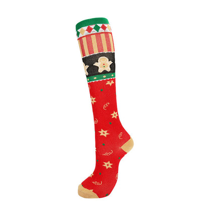 Kompressionsstrümpfe mit süßem Weihnachtsmuster (6 Paar) - image 5
