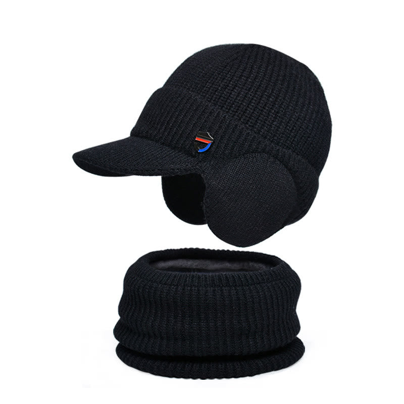 Warmer Ohrenschützer-Mützenschal 2-in-1-Set - Schwarz - Einheitsgröße - image 9
