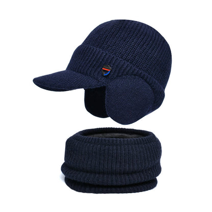 Warmer Ohrenschützer-Mützenschal 2-in-1-Set - Marineblau - Einheitsgröße - image 12