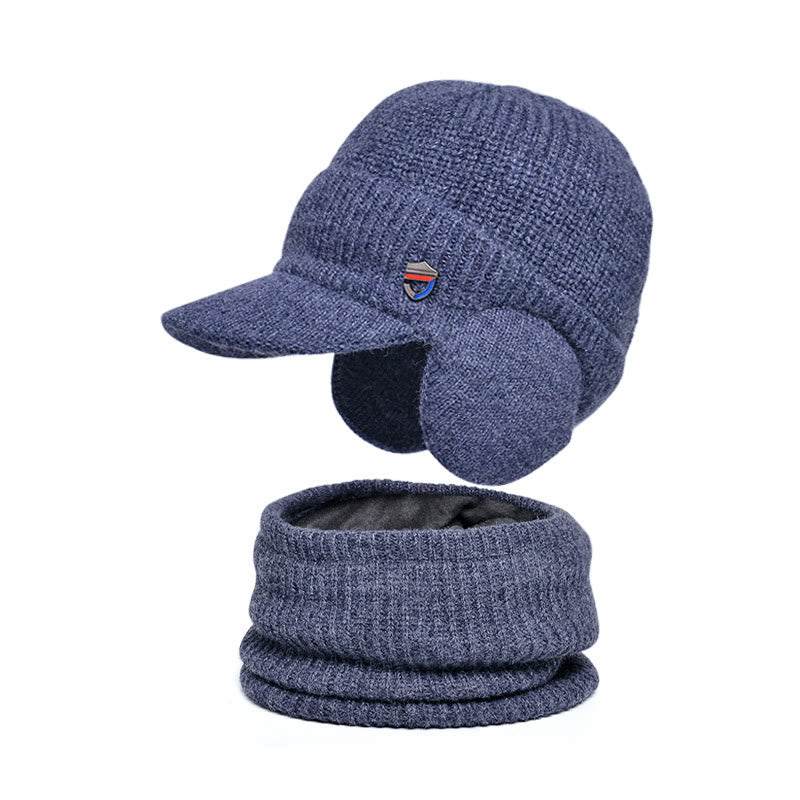 Warmer Ohrenschützer-Mützenschal 2-in-1-Set - Blau - Einheitsgröße - image 11