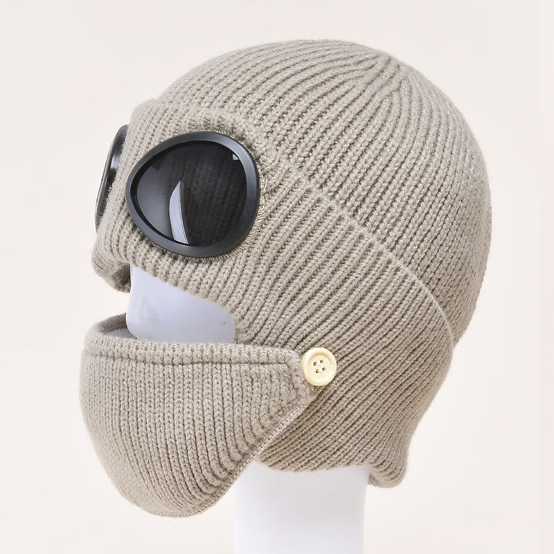 Masken Beanie Mützenwärmer - Khaki - Einheitsgröße - image 9