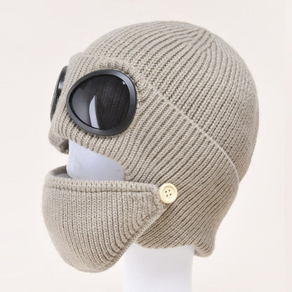 Masken Beanie Mützenwärmer - Khaki - Einheitsgröße - image 9