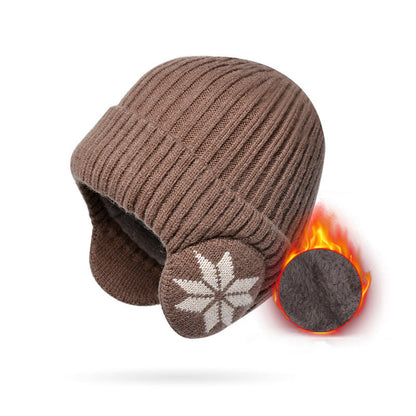 Beanie-Mützenwärmer mit Schneeflocken-Ohrenklappen - Kaffee - Einheitsgröße - image 6