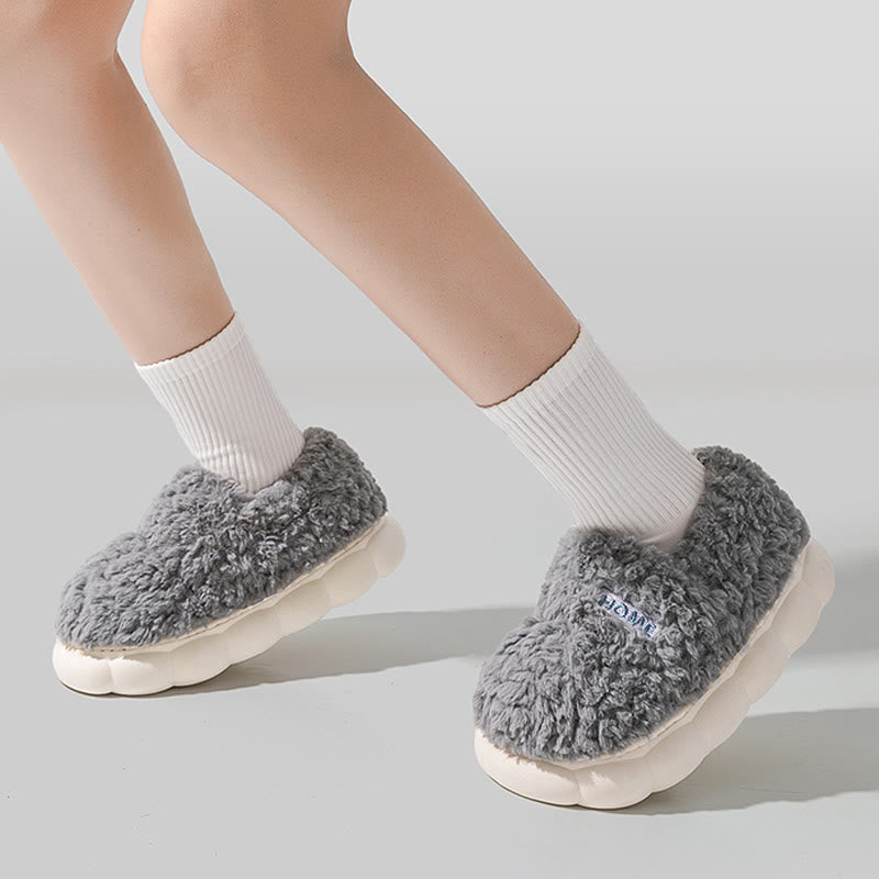 Hausschuhe in Übergröße mit dicker Sohle und einfarbiger Sohle - image 4