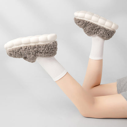 Hausschuhe in Übergröße mit dicker Sohle und einfarbiger Sohle - image 3