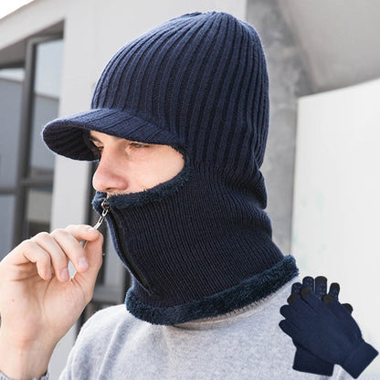 2-in-1-Set mit Beanie-Handschuhen und Reißverschluss - Marineblau - Einheitsgröße - image 15