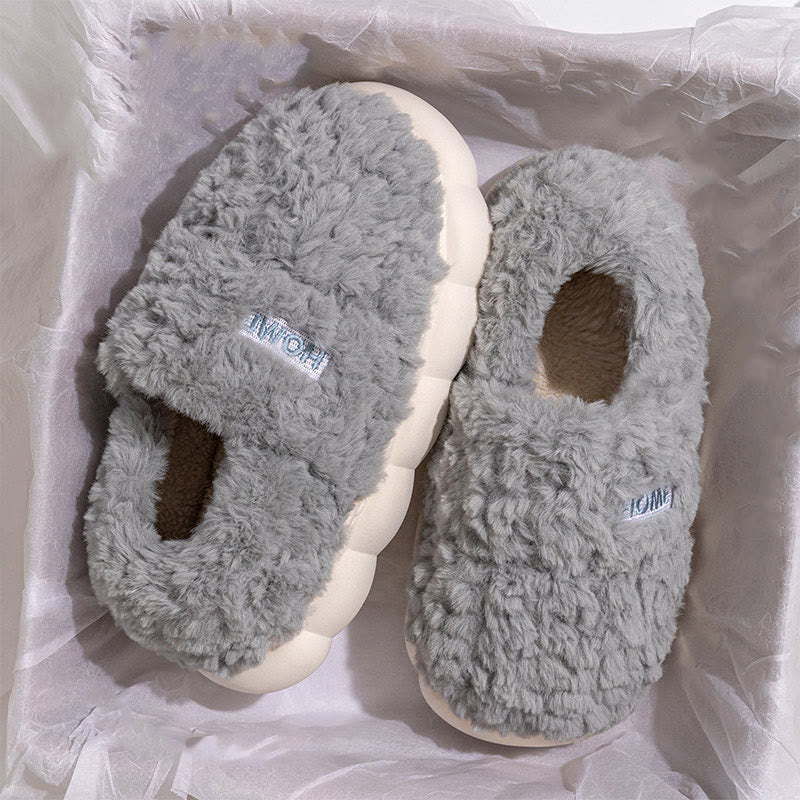 Hausschuhe in Übergröße mit dicker Sohle und einfarbiger Sohle - Blau - EU43-44 (US9-10) - image 8