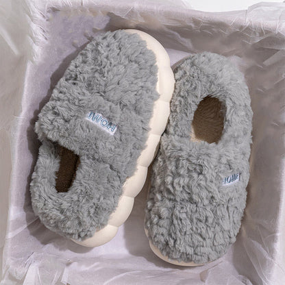 Hausschuhe in Übergröße mit dicker Sohle und einfarbiger Sohle - Blau - EU43-44 (US9-10) - image 8