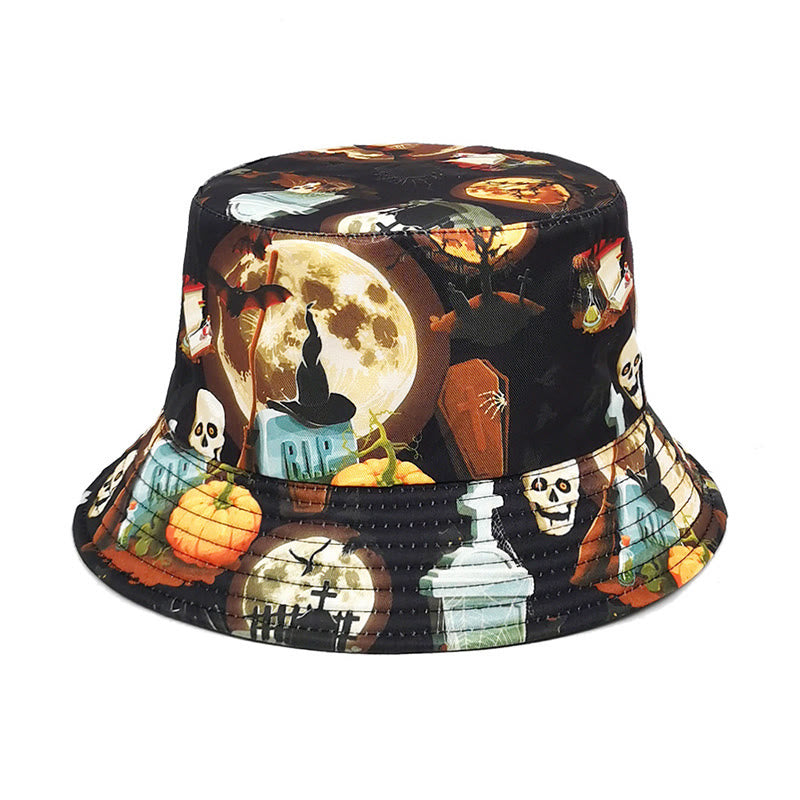 Halloween-Fischerhut mit Mond in Übergröße - Schwarz - Einheitsgröße - image 0