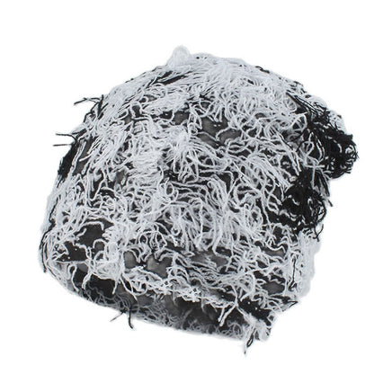 Unisex-Strickmütze mit flauschiger Beanie in Übergröße - Weiß - Einheitsgröße - image 8