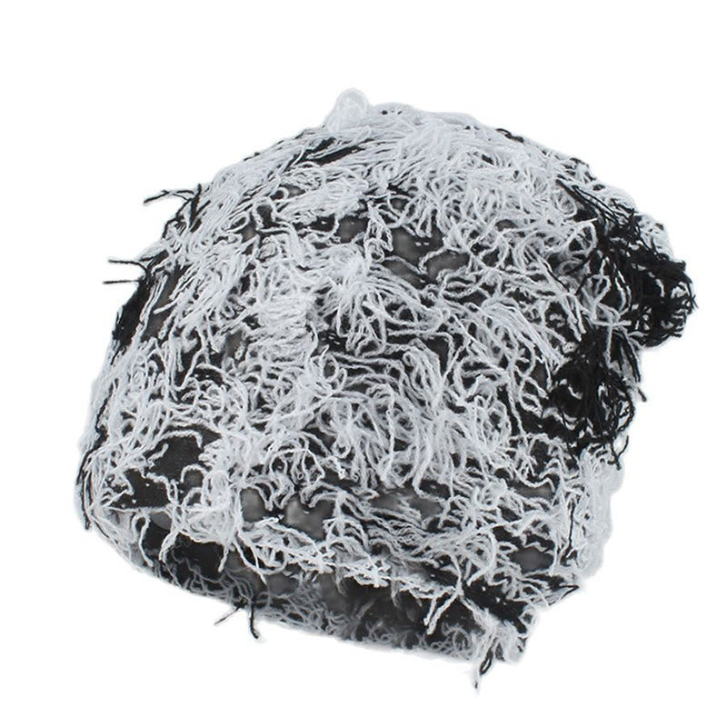 Unisex-Strickmütze mit flauschiger Beanie in Übergröße - Weiß - Einheitsgröße - image 8