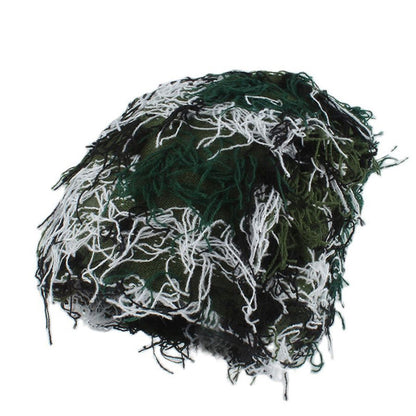 Unisex-Strickmütze mit flauschiger Beanie in Übergröße - Armeegrün - Einheitsgröße - image 3