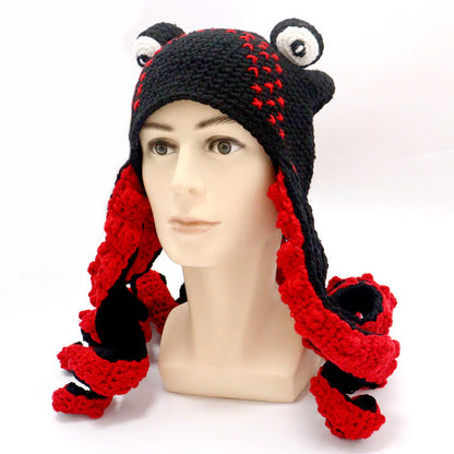 Bunte Oktopus-Tentakel-Mütze in Übergröße - Schwarz - Einheitsgröße - Hut - image 17