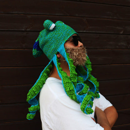 Bunte Oktopus-Tentakel-Mütze in Übergröße - image 5