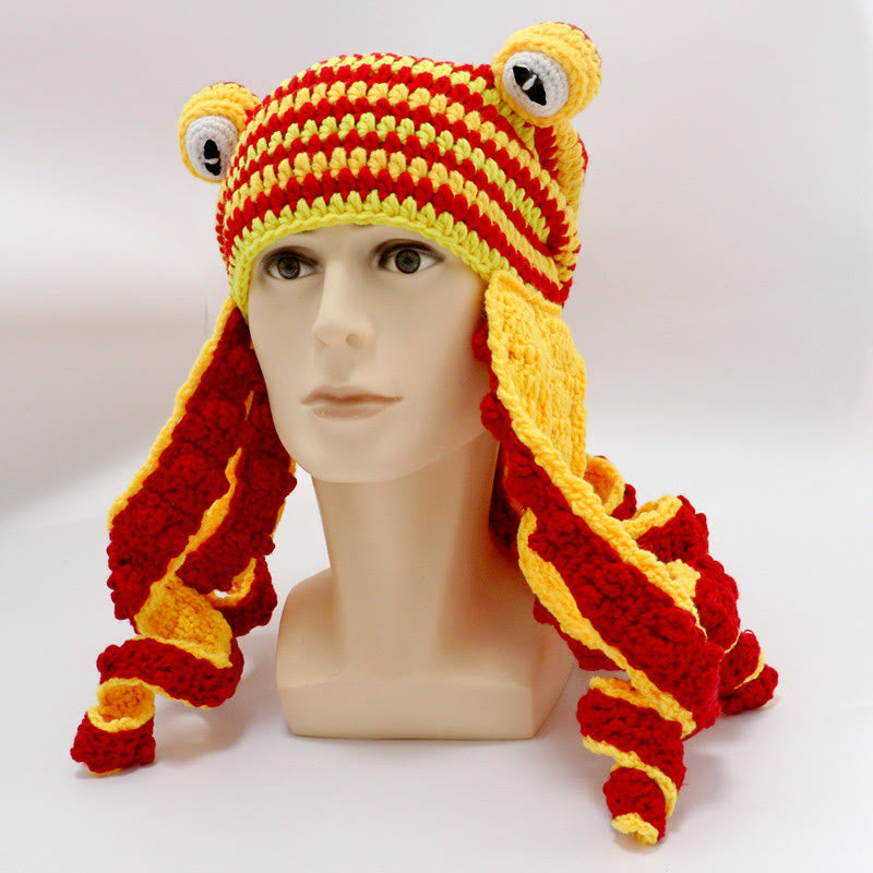 Bunte Oktopus-Tentakel-Mütze in Übergröße - Gelb - Einheitsgröße - Hut - image 18