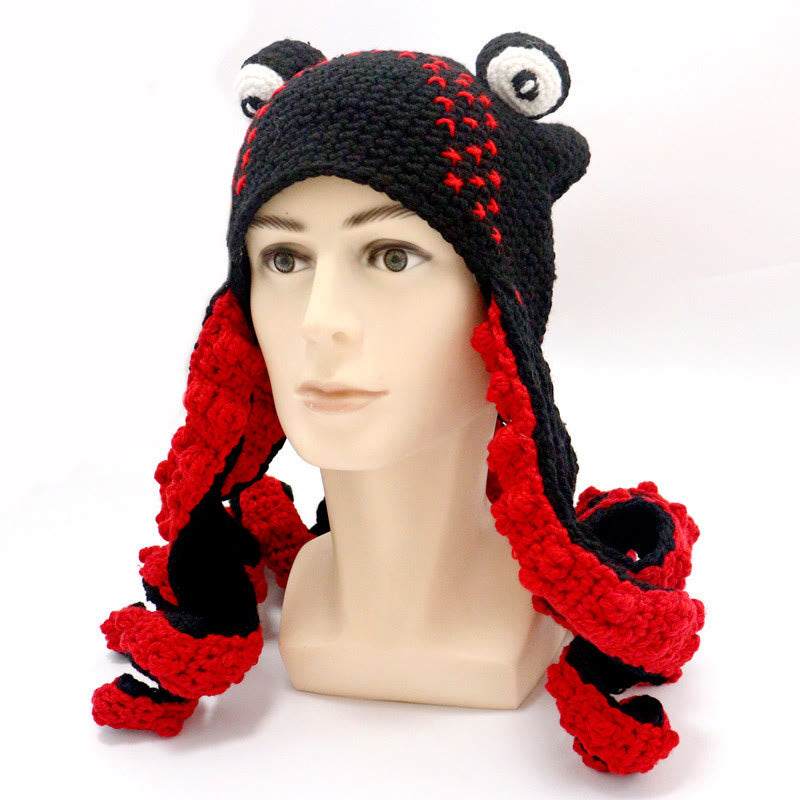 Bunte Oktopus-Tentakel-Mütze in Übergröße - Schwarz - Einheitsgröße - Hut - image 17