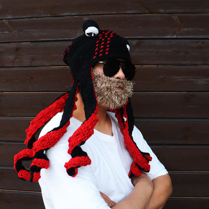 Bunte Oktopus-Tentakel-Mütze in Übergröße - image 0