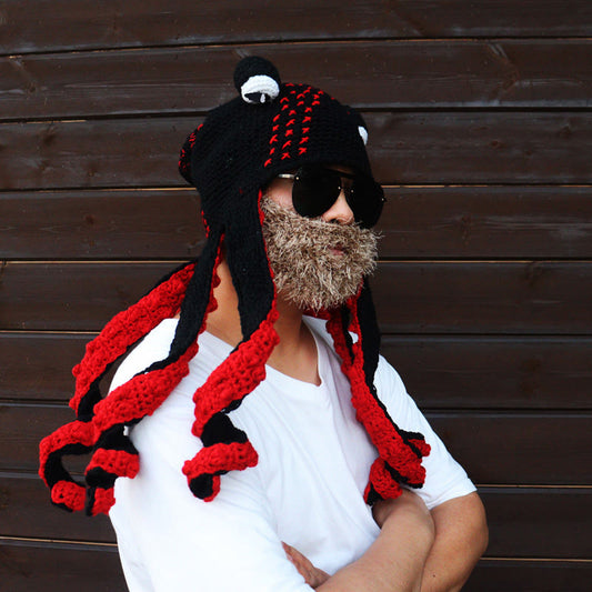 Bunte Oktopus-Tentakel-Mütze in Übergröße - image 0