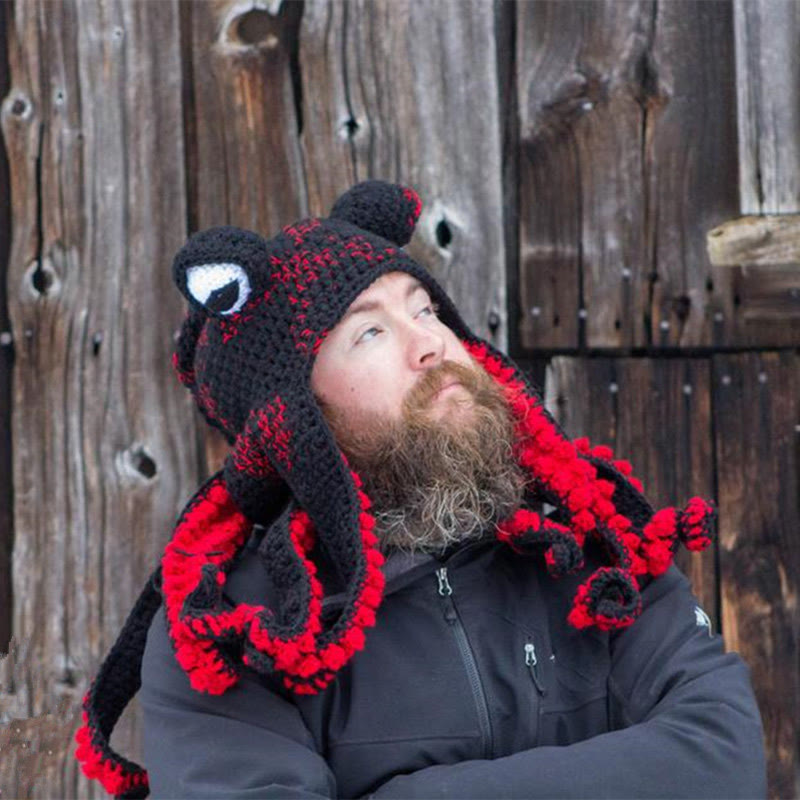 Lustige Oktopus-Mütze in Übergröße - Schwarz - Einheitsgröße - image 0