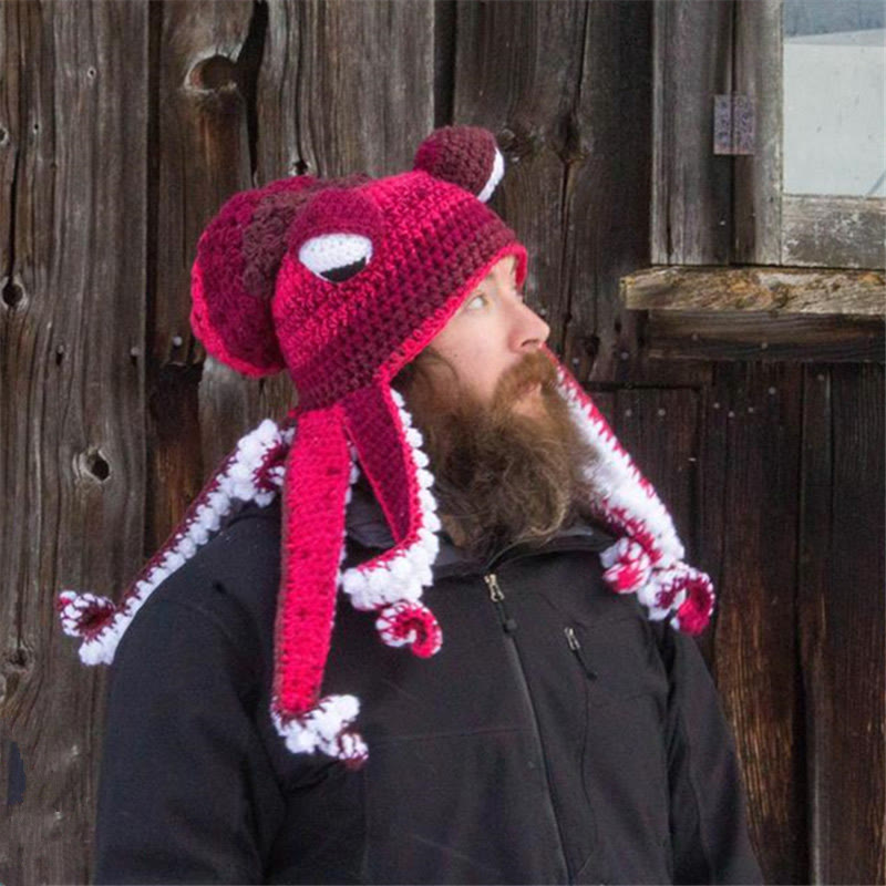 Lustige Oktopus-Mütze in Übergröße - Rose - Einheitsgröße - image 2