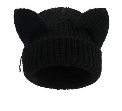 Süße lustige Beanie mit Katzenohren in Übergröße