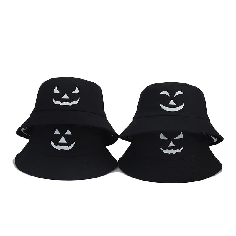Plus Size Bucket Hat mit nachtleuchtendem Horror-Ausdruck - image 4