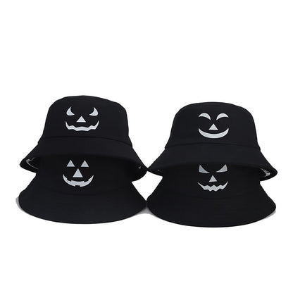 Plus Size Bucket Hat mit nachtleuchtendem Horror-Ausdruck - image 4