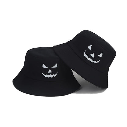 Plus Size Bucket Hat mit nachtleuchtendem Horror-Ausdruck - image 6