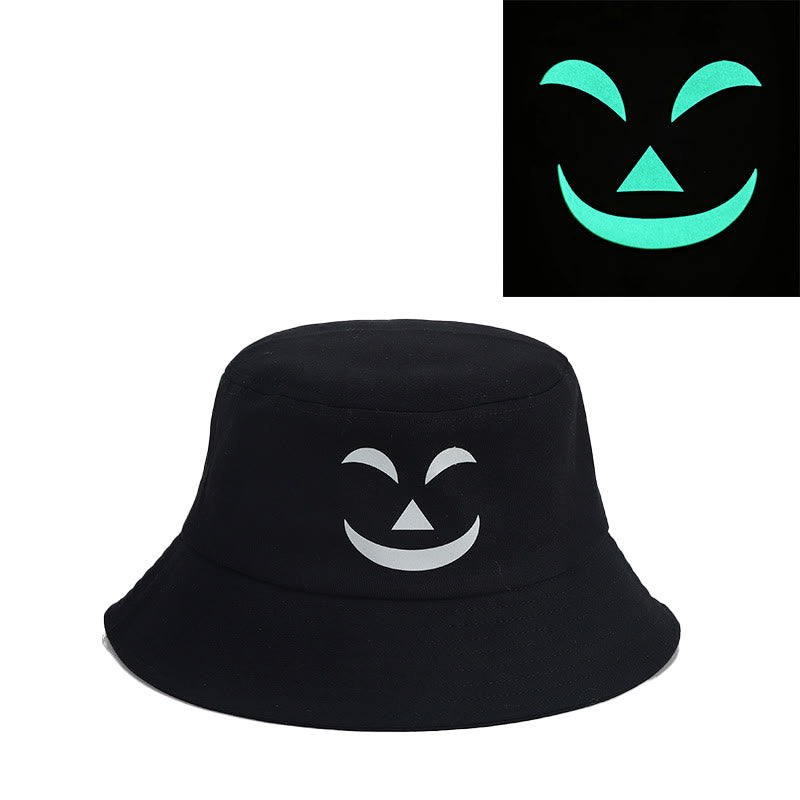 Plus Size Bucket Hat mit nachtleuchtendem Horror-Ausdruck - C - Einheitsgröße - image 2
