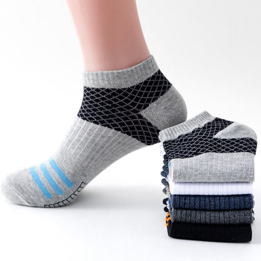 Knöchelkompressionsstrümpfe mit Karomuster (10 Paar) - Mehrfarbig - EU39-45 (US6-11) - image 0