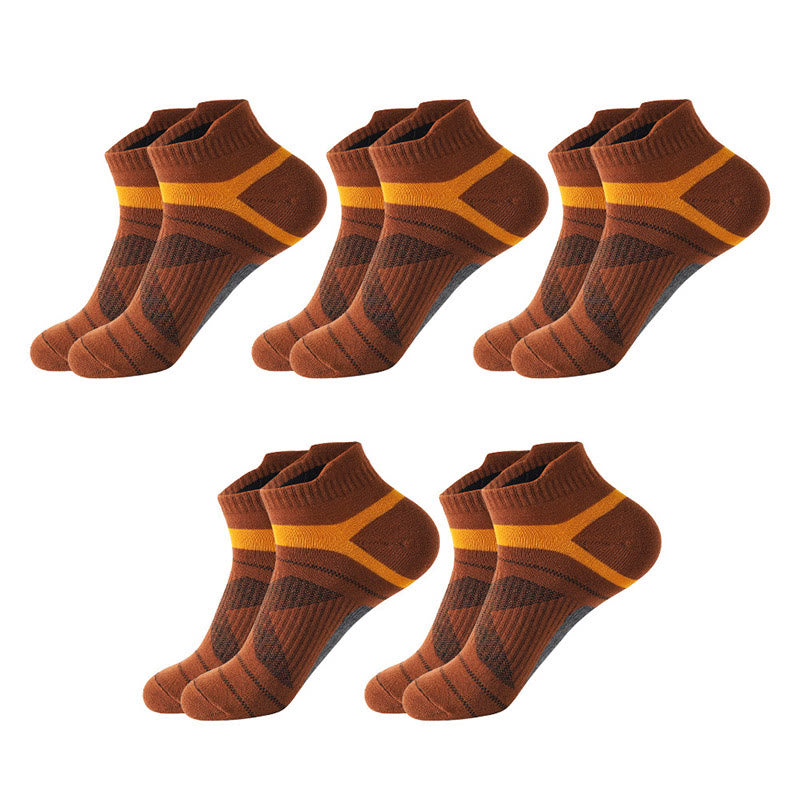 Modische Knöchelkompressionsstrümpfe (10 Paar) - Braun - EU39-45 (US6-11) - image 6