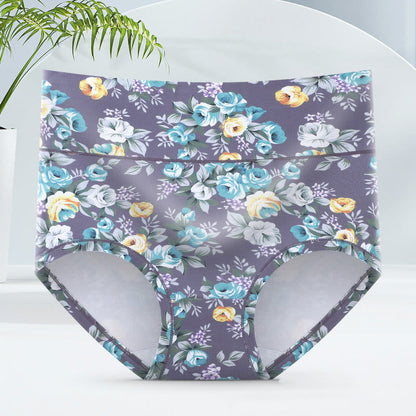 Weiche Slips mit Blumenmuster (5er-Pack) - Lila - 6XL - image 9