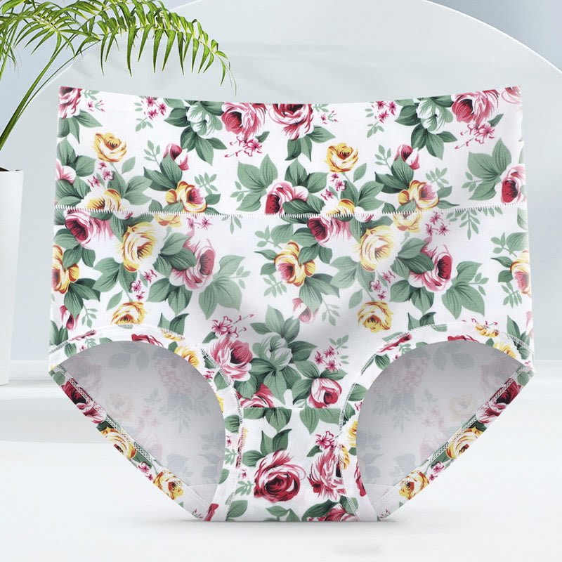 Weiche Slips mit Blumenmuster (5er-Pack) - Weiß - 6XL - image 15