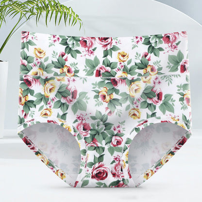 Weiche Slips mit Blumenmuster (5er-Pack) - Weiß - 6XL - image 15