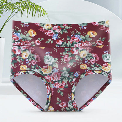 Weiche Slips mit Blumenmuster (5er-Pack) - Wein - 6XL - image 13