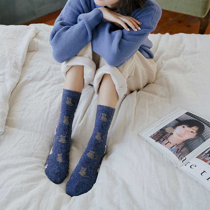 Viertelsocken mit gestreiftem Farbblockdesign (4 Paar) - image 5