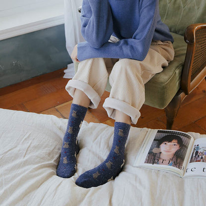 Viertelsocken mit gestreiftem Farbblockdesign (4 Paar) - image 7