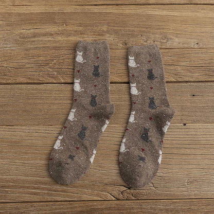 Viertelsocken mit gestreiftem Farbblockdesign (4 Paar) - Kaffee - EU36-40 (US3-7) - image 10