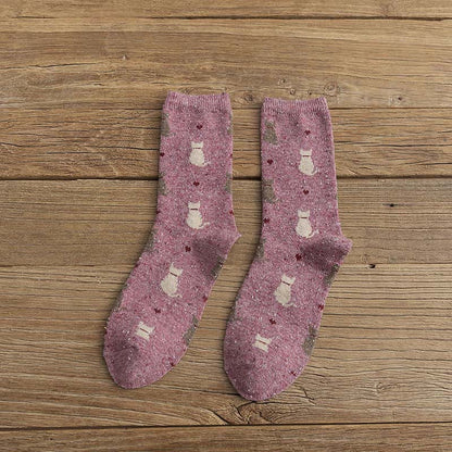 Viertelsocken mit gestreiftem Farbblockdesign (4 Paar) - Rose - EU36-40 (US3-7) - image 12