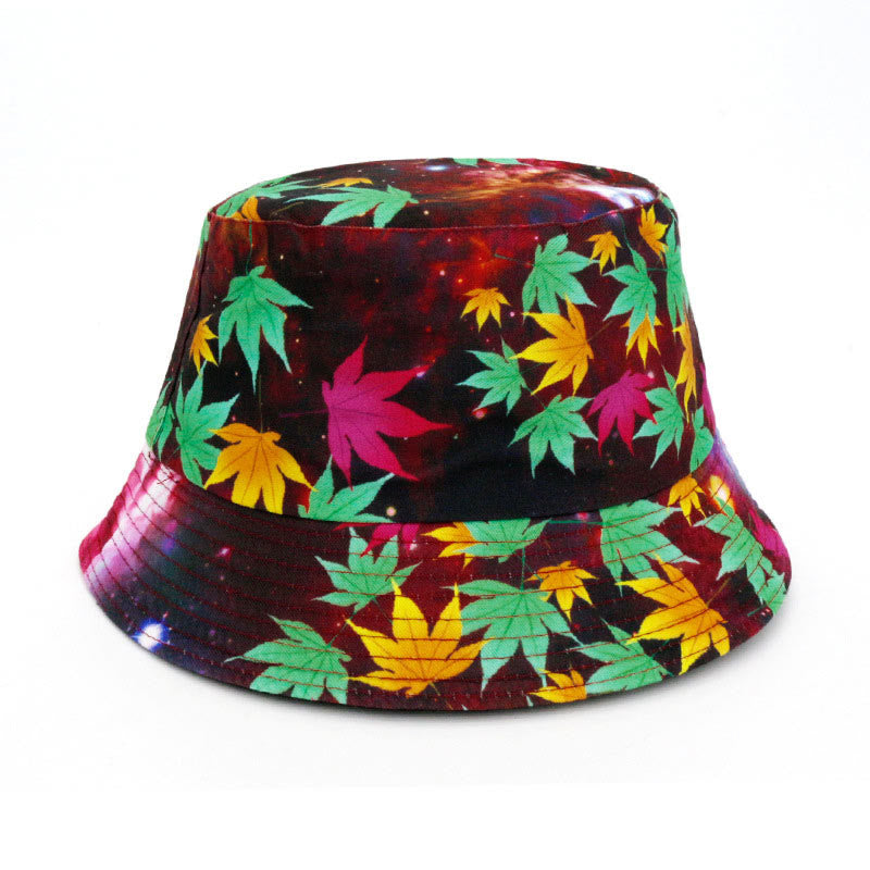 Plus Size Bucket Hat mit Blätter-Batikmuster - D - Einheitsgröße - image 3