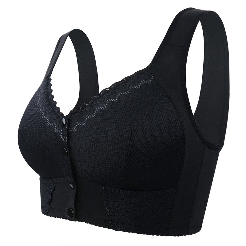 Bügelloser BH im Spitzenwesten-Stil - Schwarz - 58 - F - image 4
