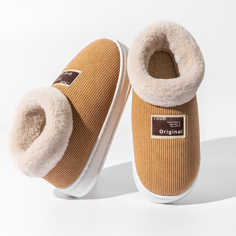 Warme, bequeme Hausschuhe in Übergröße - Khaki - EU39-40 (US6-7) - image 12
