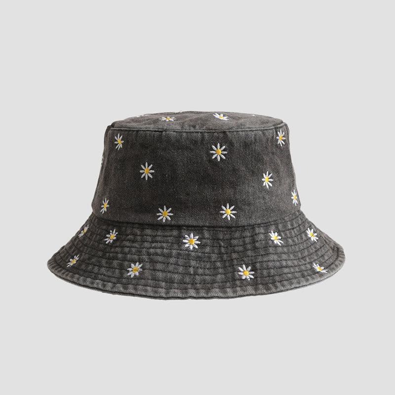 Daisy Bucket Hat in Übergröße - Schwarz - Einheitsgröße - image 1