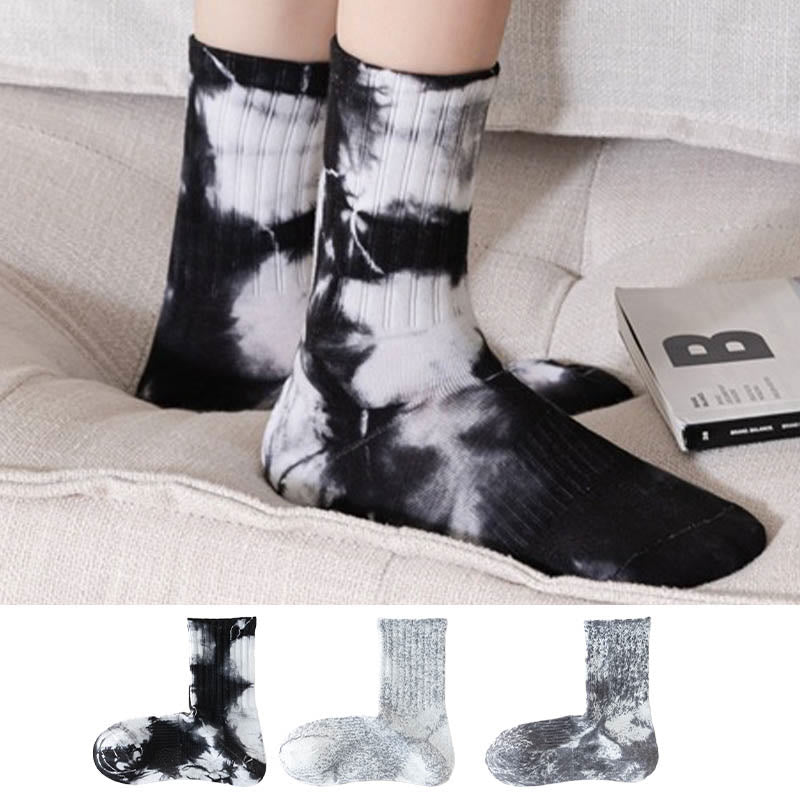 Modische Viertelsocken mit Batikmuster (3 Paar)