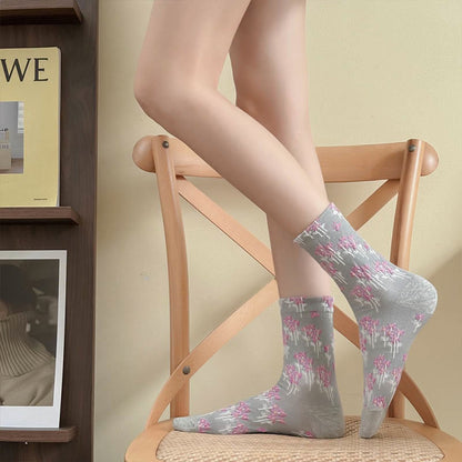 Florale Retro-Viertel-Socken (5 Paar) - image 6