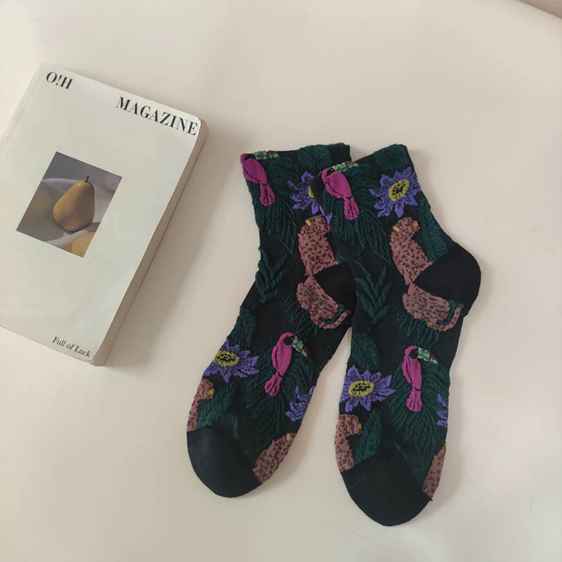 Viertelsocken mit niedlichen Drucken (5 Paar) - Schwarz - EU36-40 (US3-7) - image 10