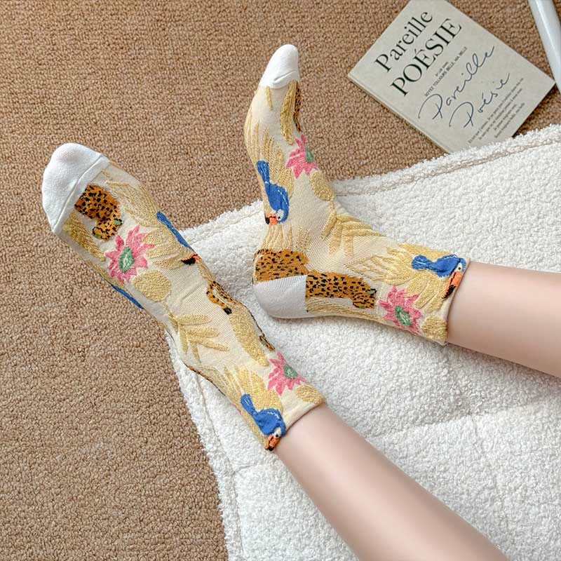 Viertelsocken mit niedlichen Drucken (5 Paar) - image 3