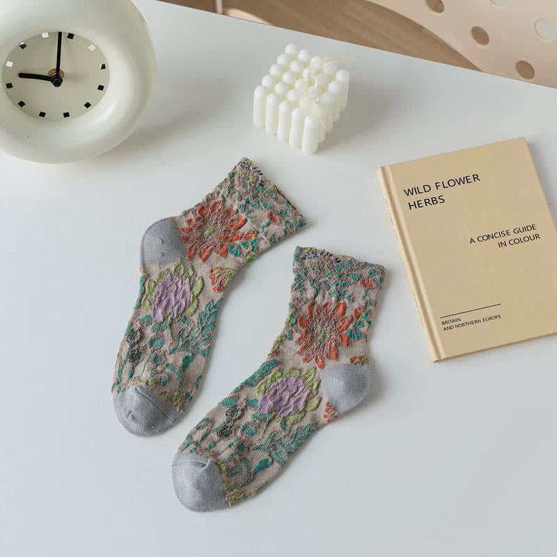 Viertelsocken mit französischem Muster (5 Paar) - Khaki - EU36-40 (US3-7) - image 7