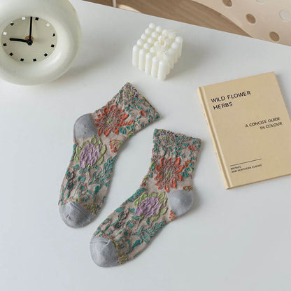 Viertelsocken mit französischem Muster (5 Paar) - Khaki - EU36-40 (US3-7) - image 7